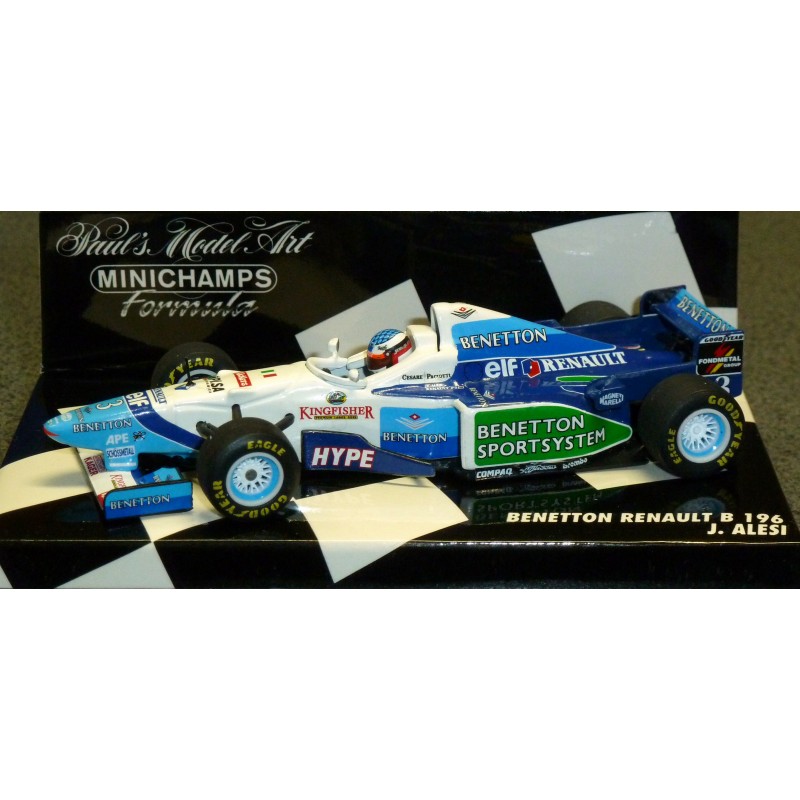 Miniature Model Cars gt; Scale 1/43rd Benetton Renault B196 JAlesi