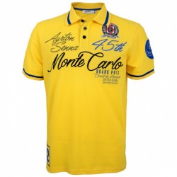 Ayrton Senna Poloshirt Monaco Champion yellow