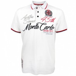 Ayrton Senna Poloshirt Monaco Champion white