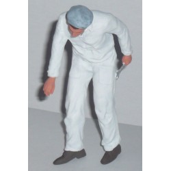 Mechanic with white overall