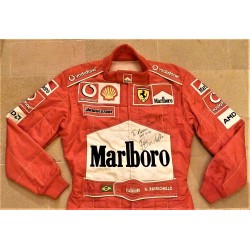 signed 2003 Rubens Barrichello / Ferrari Spain GP suit