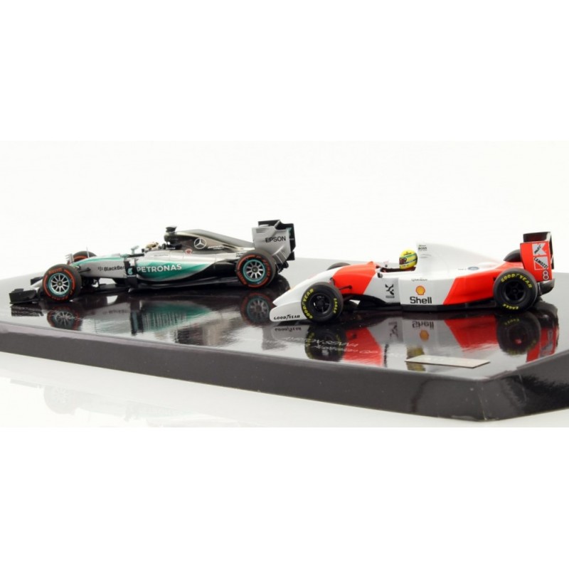 2 Car Set Ayrton Senna / Lewis Hamilton 41 victories - FormulaSports