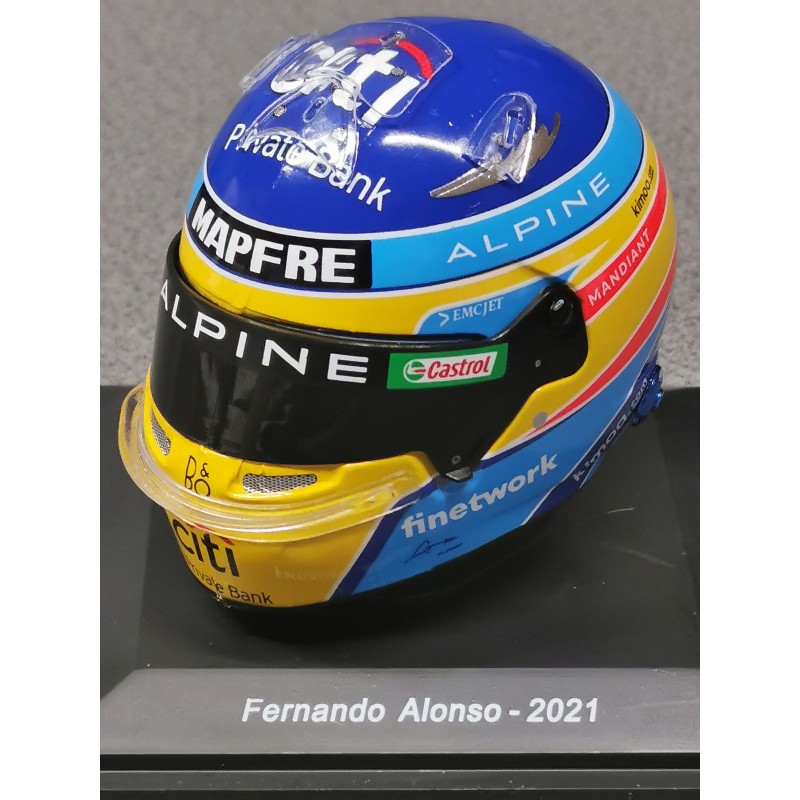 2021 Fernando ALONSO 1/5 scale mini helmet - FormulaSports