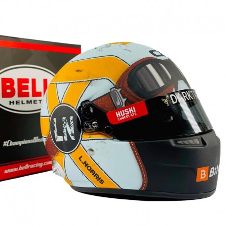 Mini casque Lando Norris, GP de Monaco 2021 avec Coffret plexi