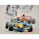 Fernando ALONSO, World Champion 2005 Lithography