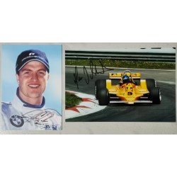 Set of 2 signed photos, Hans-Joachim STUCK and Ralf SCHUMACHER