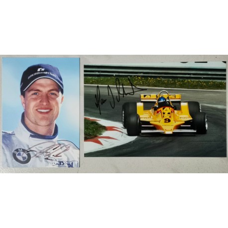 Set of 2 signed photos, Hans-Joachim STUCK and Ralf SCHUMACHER