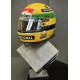 chromed wooden helmet display