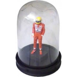 Glass cover with black wooden base