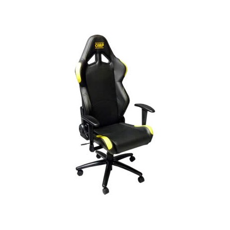 Chaise de bureau OMP noir/jaune