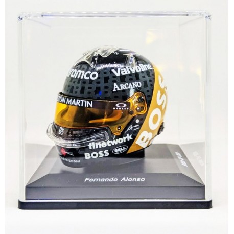 Mini casque 1/5 Fernando Alonso, GP d'Angleterre 2024