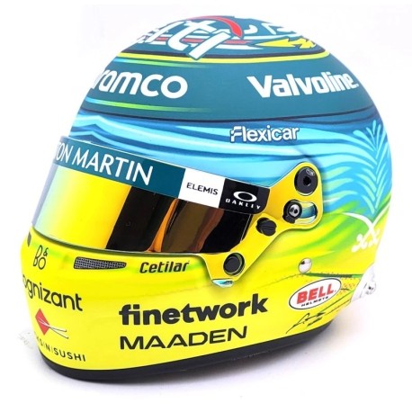 F. Alonso 2025 Saudi GP 1/2 scale mini helmet