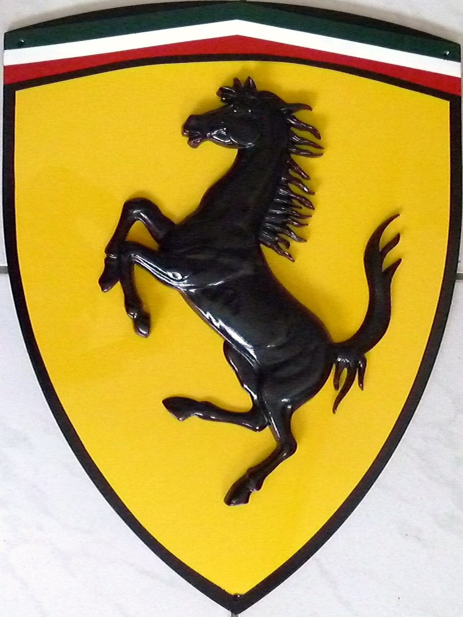 Metal Shield With Ferrari Logo Formulasports