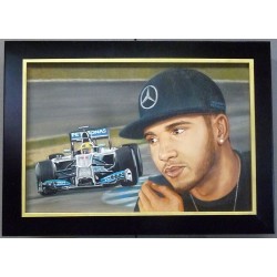 Lewis Hamilton oil painting