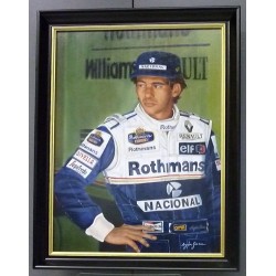 Peinture à l'huile Ayrton Senna