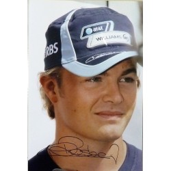 signed A4 Nico Rosberg photograph