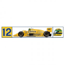 Ayrton Senna Sticker Lotus Monaco 1st Victory 1987