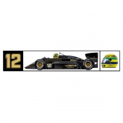 Ayrton Senna sticker Classic Team Lotus