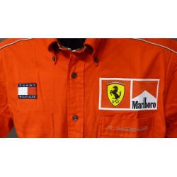 Chemise personnelle Ferrari de Rubens Barrichello avec Marlboro
