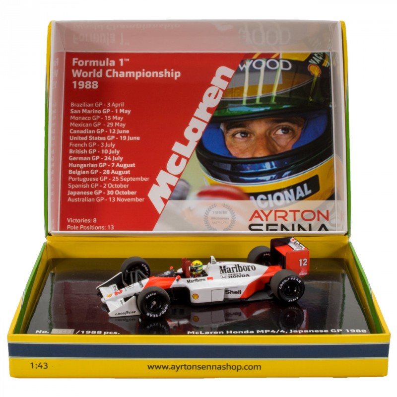 Ayrton Senna signed autographed photo print F1 World Champion McLaren Honda #007 