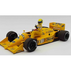 Lotus Honda 99T Ayrton Senna riding on Saturo Nakajima