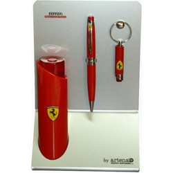 Ferrari Taillight ballpoint pen & keychain Set